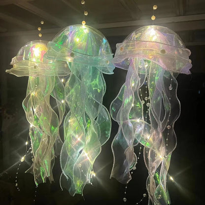1-5PCS LED Jellyfish Lamp Portable Flower Light Girl Room Atmosphere Decoration Lamp Bedroom Night Lamp Home Decoration Decor
