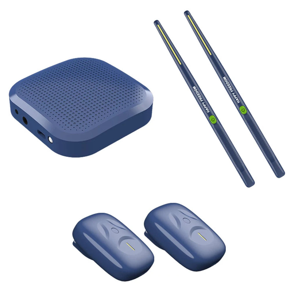 Portable Smart Electronic Drum Set Virtual Air Drum Kit Air Drum with Drumsticks Gift for Adults Children Musical Instrument