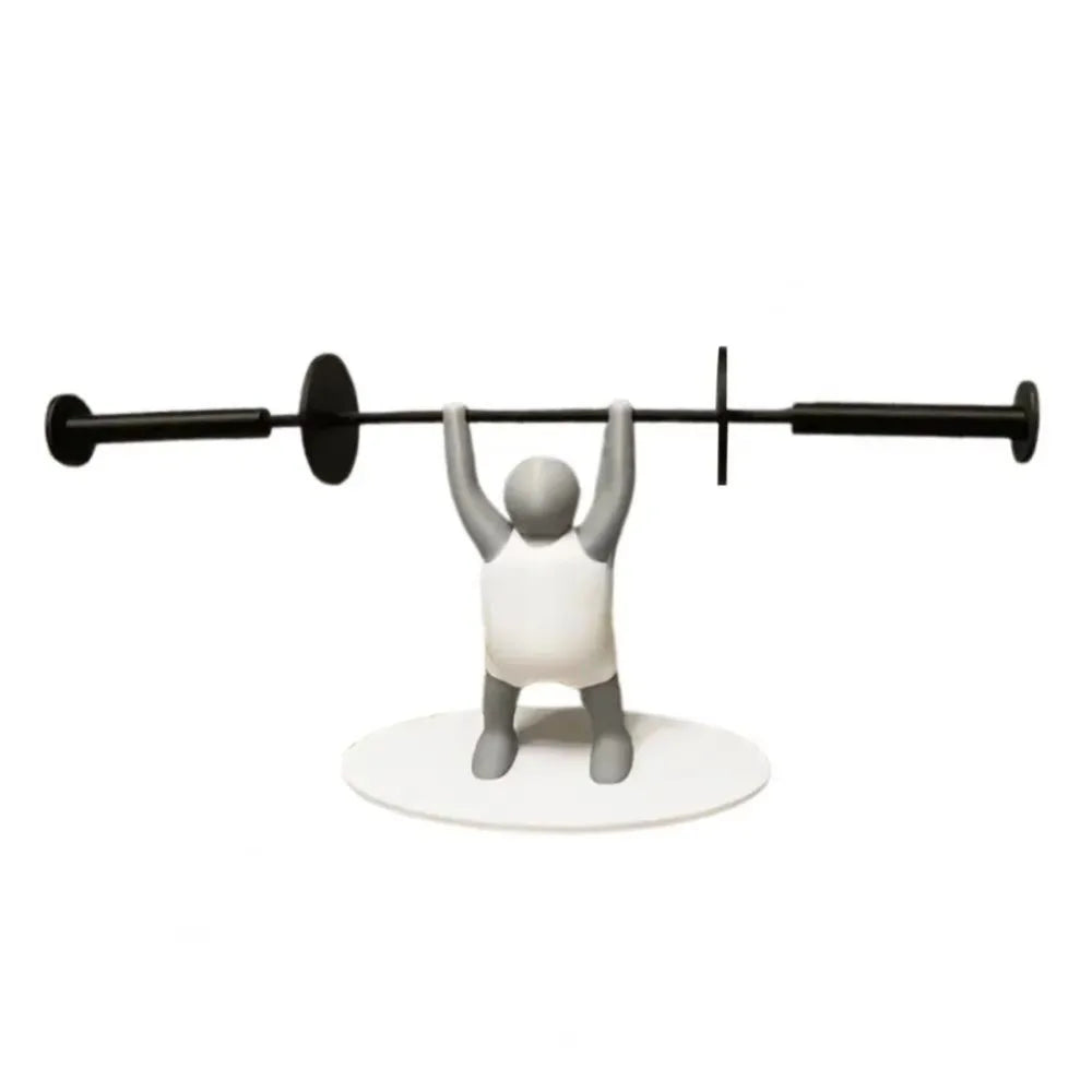 Funny Weightlifter Toilet Roll Holder Space Saving Plastic 3D Printed Toilet Paper Rack Fitness Themed