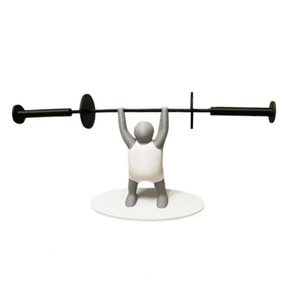 Funny Weightlifter Toilet Roll Holder Space Saving Plastic 3D Printed Toilet Paper Rack Fitness Themed