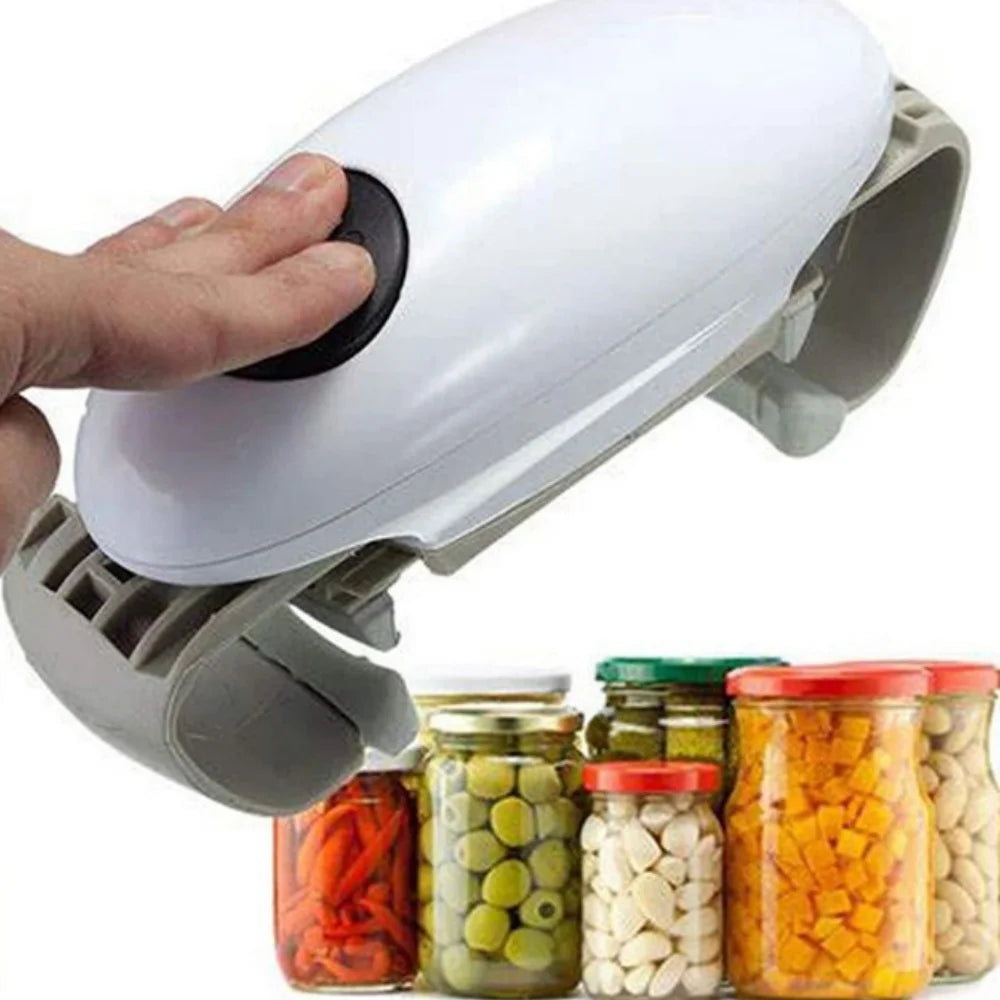 Automatic Corkscrew Electric Can Opener Handheld Jar Tin Opener One Touch Jar Corkscrew Kitchen Glass Can Opener Kitchen Gadgets