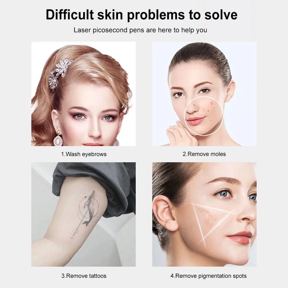 Tattoo Scar Freckle Removal Machine Adjustable Frequency Dark Spot Remover Machine Digital Display for Wart Spot Small Tattoo