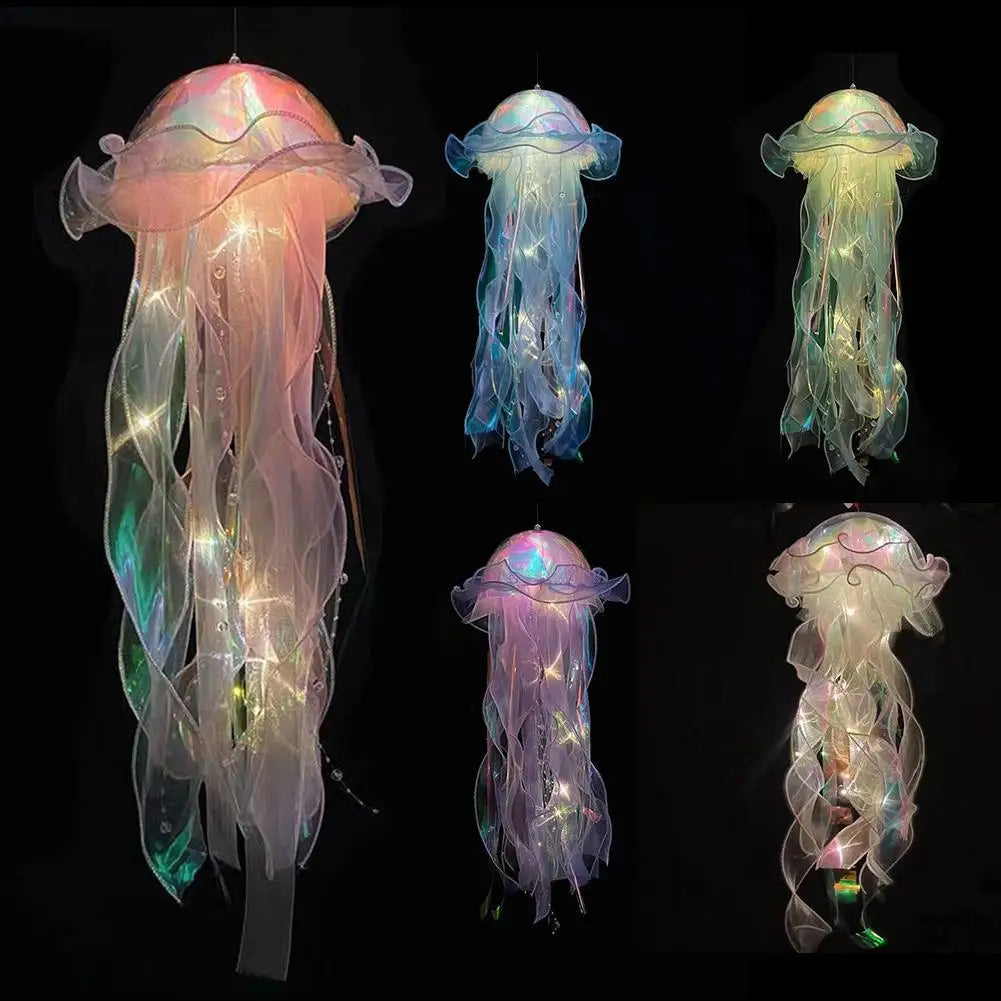 1-5PCS LED Jellyfish Lamp Portable Flower Light Girl Room Atmosphere Decoration Lamp Bedroom Night Lamp Home Decoration Decor