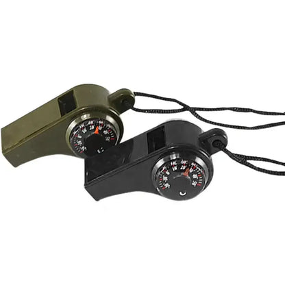 3-in-1 emergency survival whistle, compass, thermometer, referee cheerleading whistle, sports supplies