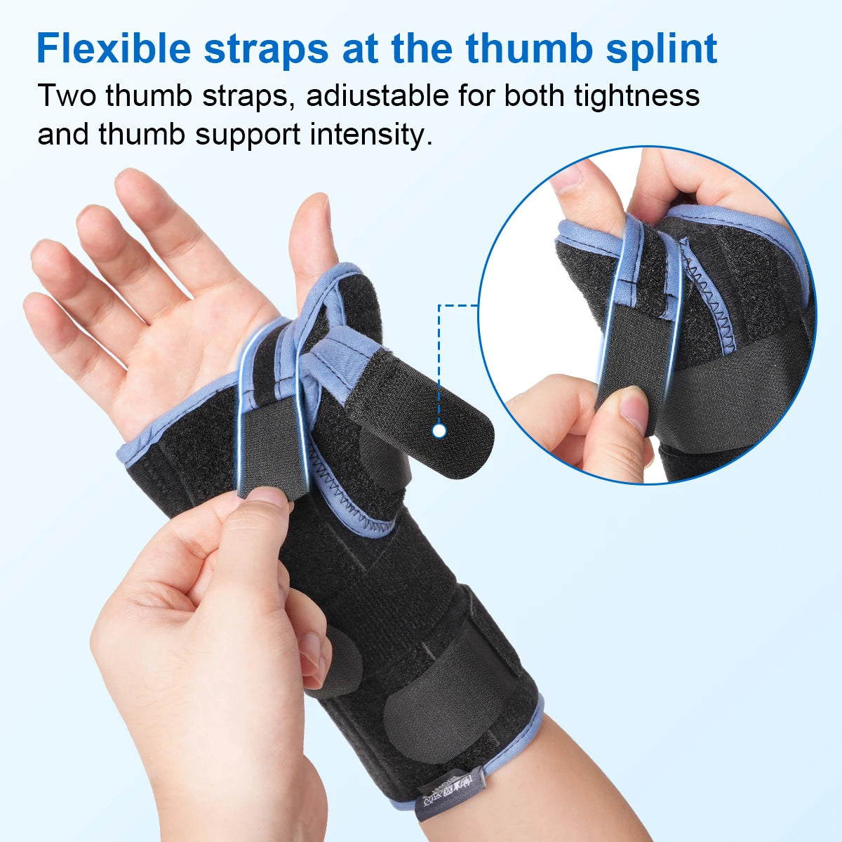 VELPEAU Wrist Splint with Thumb Stabilizer for Tendonitis, De Quervain's Tenosynovitis and Arthritis Pain, Wrist Joint Brace