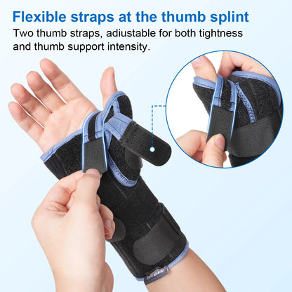 VELPEAU Wrist Splint with Thumb Stabilizer for Tendonitis, De Quervain's Tenosynovitis and Arthritis Pain, Wrist Joint Brace