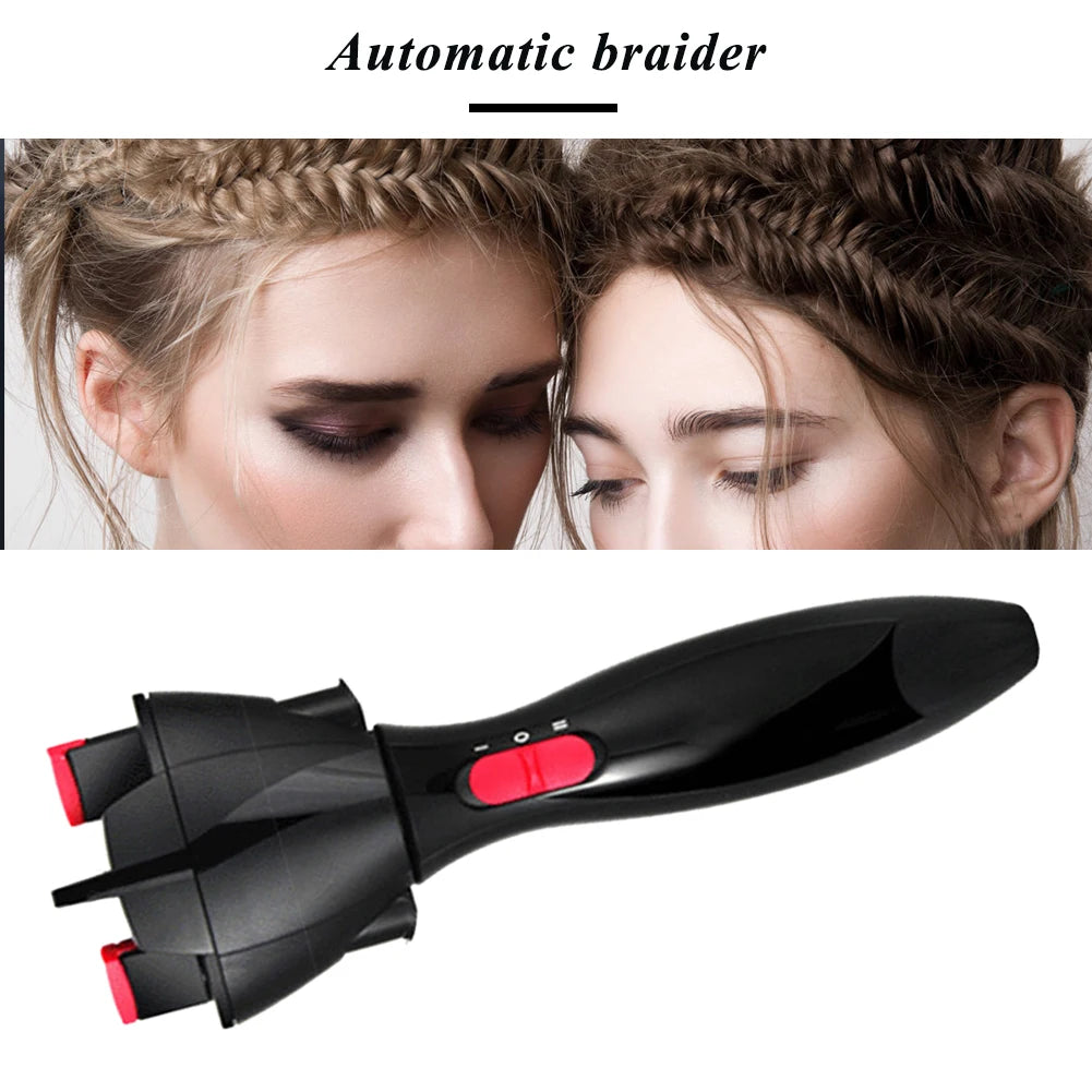 Portable Electric Hair Braider DIY Hair Styling Tools ABS Automatic Twist Knitted Braiding Machine Battery Powered