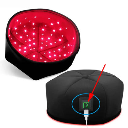 Red Light Therapy Hat Near Infrared LED Treatment Cap for Hair Growth Head Relaxation Scalp Relief Prevention Loss Device