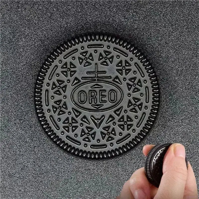 Biscuit Push Block Magnetic EDC Fingertip Rotator Fidget Metal Coin Toy Adult Anti Anxiety And Stress Relief Alloy Coin Stress