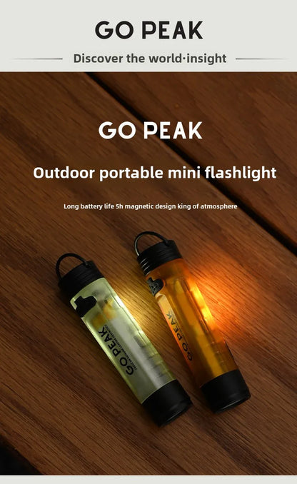 GOPEAK New Pocket Mini Flashlight Outdoor Key Clip Cap Ambient Led Long Endurance Disaster Relief Emergency 5050 Small Light