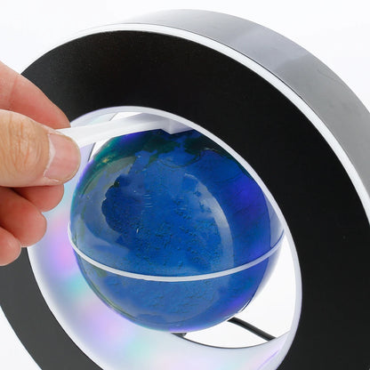 Floating Globe Levitating World Map Rotating Ornament LED Lamp for Bedside Light Novelty Floating Lamp Magnetic Levitation Globe