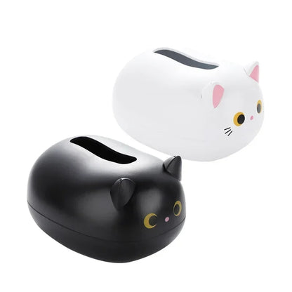Kawaii Cat Tissue Box Livingroom Napkin Storage Box Kitchen Paper Container Desktop Toilet Paper Holder for Bathroom Dormitory