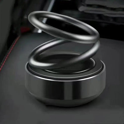 Solar Car Aromatherapy 360-degree Rotating Double Suspension Decoration Creative Car Interior Decoration Accessories