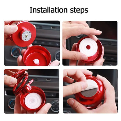 Solar Car Aromatherapy 360-degree Rotating Double Suspension Decoration Creative Car Interior Decoration Accessories
