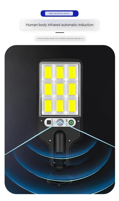 HOMEFISH Irradiation 500㎡ Solar Light for Outdoor Sunlight Motion Sensor IP65 Waterproof Garden Street Wall External Solar Lamp