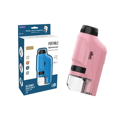 Microscope 60-120x Lab Handheld Microscope Battery Powered Microscope With LED Light Kids Science Microscope