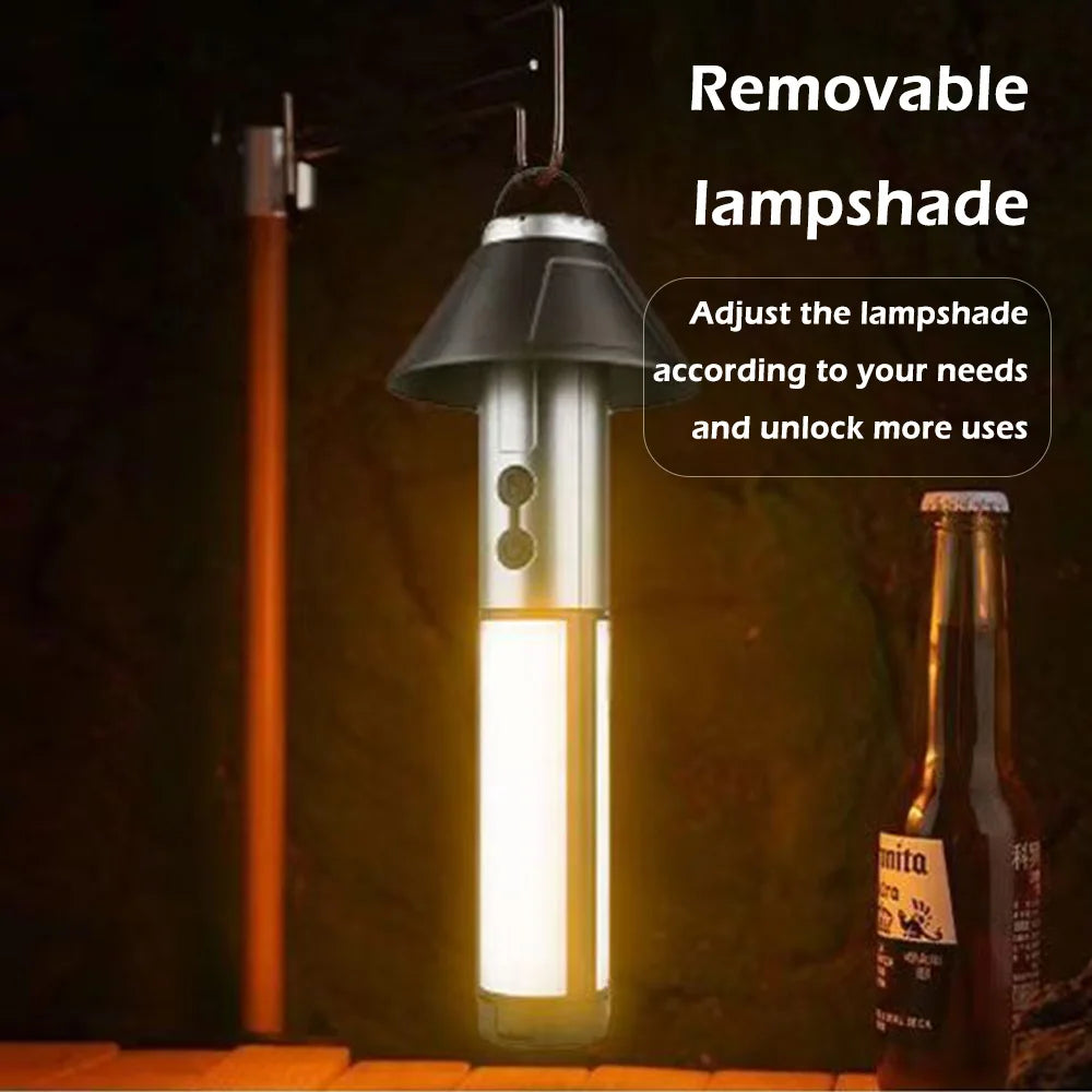 Rechargeable Outdoor Portable Hiking Camping Fishing Flashlight Telescoping Camping Lantern Telescopic Camping Light