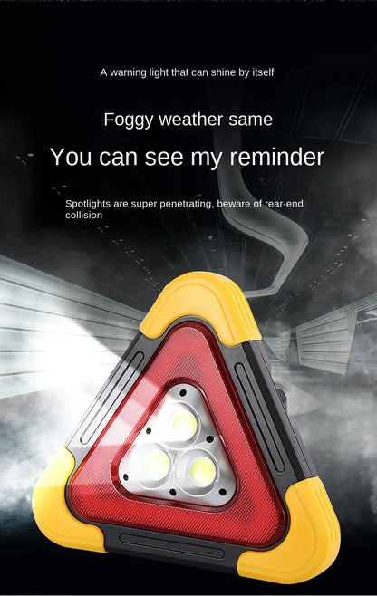 3 in 1 Solar Emergency Triangular Warning Light Safety Emergency Breakdown Alarm Lamp Portable Solar Light For Camping Workin