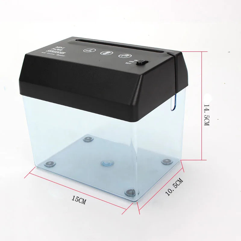 Portable Mini Paper Shredder Electric USB Battery Operated Shredder Documents Paper Cutting Tool for Home Office