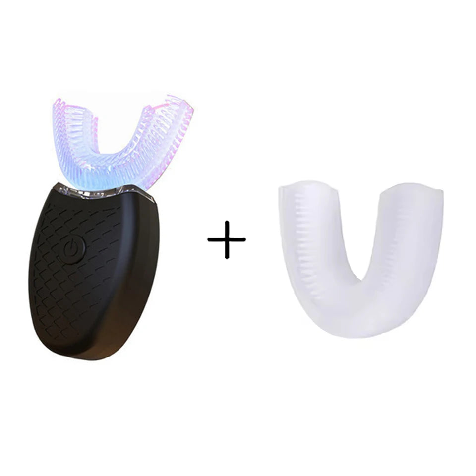 Intelligent U-Type Toothbrush 360 Degrees Sonic Electric Automatic with USB Charge Waterproof Silicon Head for Oral Care