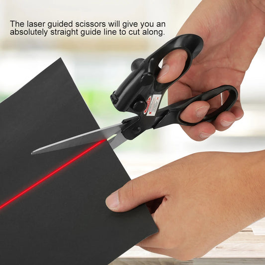 【New】Laser Guided Sewing Cut Professional Laser Guided Sewing Cut Straight Fast Fabric Paper Crafts Scissor