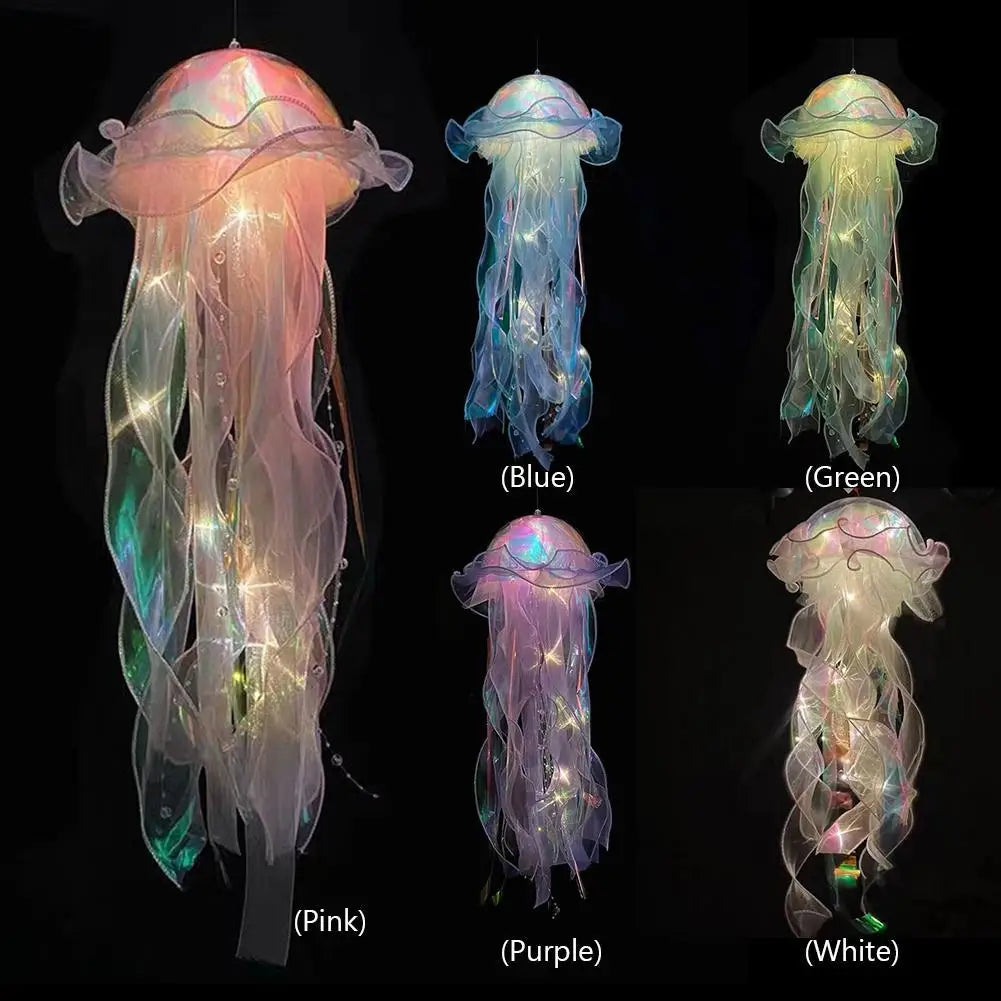 1-5PCS LED Jellyfish Lamp Portable Flower Light Girl Room Atmosphere Decoration Lamp Bedroom Night Lamp Home Decoration Decor