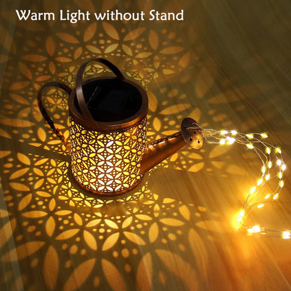 1pc Solar Watering Can with Lights,Solar Lanterns Outdoor Hanging Waterproof Garden Decor,Solar Garden Lights Yard Decorations