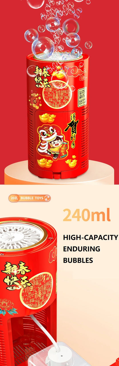 20 holes Fireworks bubble machine bubble blower on the ground electronic automatic landing Spring Festival gift New Year toys