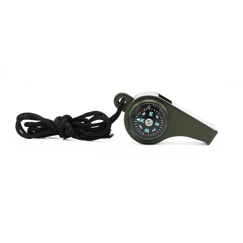 3-in-1 emergency survival whistle, compass, thermometer, referee cheerleading whistle, sports supplies