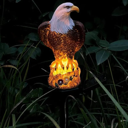 Solar Resin Eagle Lawn Lamp, Outdoor LED Ground Lamp, Patio Decorative Lamp, Garden Lawn Decorative Lamps