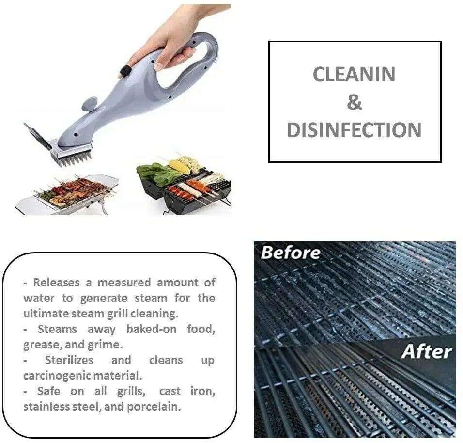 Barbecue Grill Steam Cleaning Brushes BBQ Water Spray Cleaner Brush Grill Accessories Cooking Kitchen Tool Outdoor Grill Brush