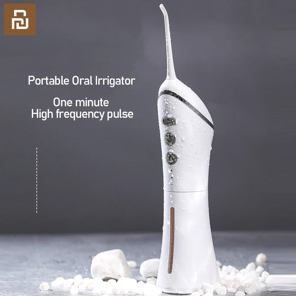 YOUPIN Oral Irrigator Water Flosser Electric Dental Whitening USB Rechargeable Gums Care Portable Cordless Jet Tooth Scaler New