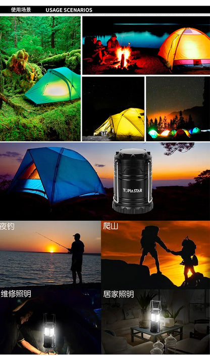 Lighting 1000 Lumens Bright Portable Waterproof Camping Lamp Battery Version Led Camping Lights Camping Lantern