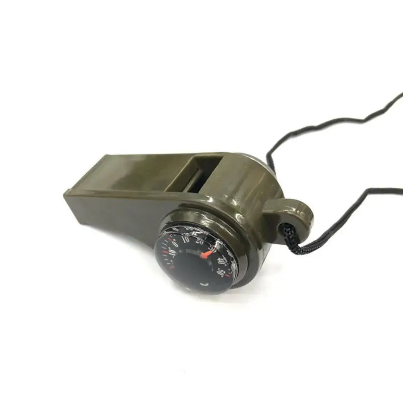 3-in-1 emergency survival whistle, compass, thermometer, referee cheerleading whistle, sports supplies
