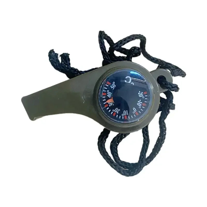 3-in-1 emergency survival whistle, compass, thermometer, referee cheerleading whistle, sports supplies