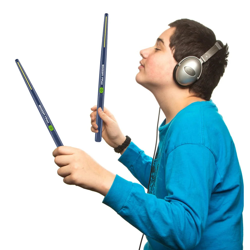 Portable Smart Electronic Drum Set Virtual Air Drum Kit Air Drum with Drumsticks Gift for Adults Children Musical Instrument