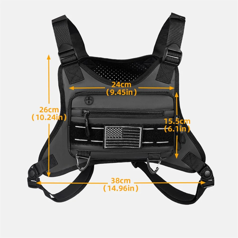 Outdoor Tactical Chest Bag Men's Vest EDC Waterproof Anti-Theft Chest Pack for Cycling Bags Running Front Chest Bag Handbag