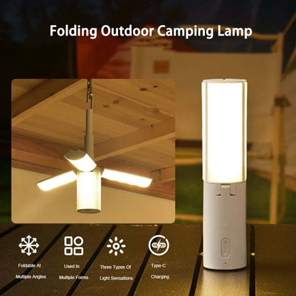 Folding Outdoor Camping Lamp Rechargeable Emergency Lamp High Capacity Lighting Torch Portable Tent Hanging Light Lantern