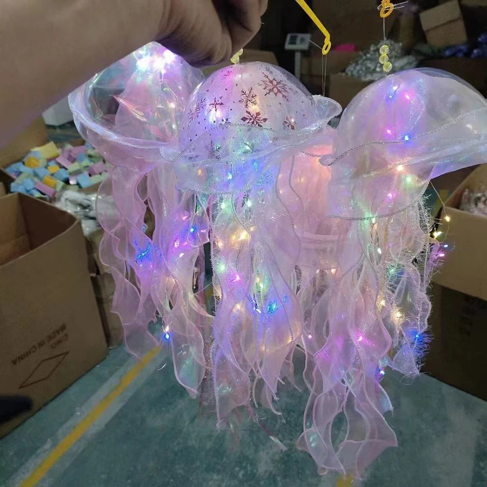 1-5PCS LED Jellyfish Lamp Portable Flower Light Girl Room Atmosphere Decoration Lamp Bedroom Night Lamp Home Decoration Decor