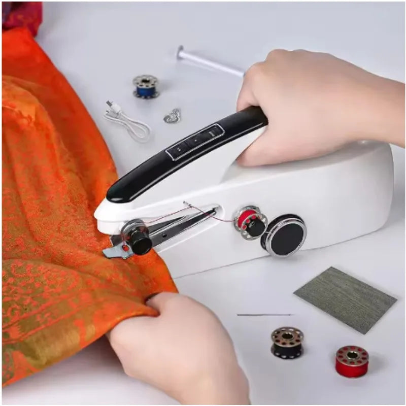 2025 New Mini Sewing Machine Handheld Mending Machine Plastic 2 Speed Single Thread Stitching Electric Sewing Small Gadget