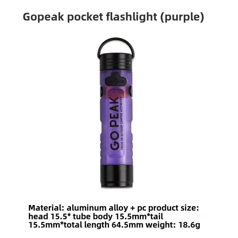 GOPEAK New Pocket Mini Flashlight Outdoor Key Clip Cap Ambient Led Long Endurance Disaster Relief Emergency 5050 Small Light