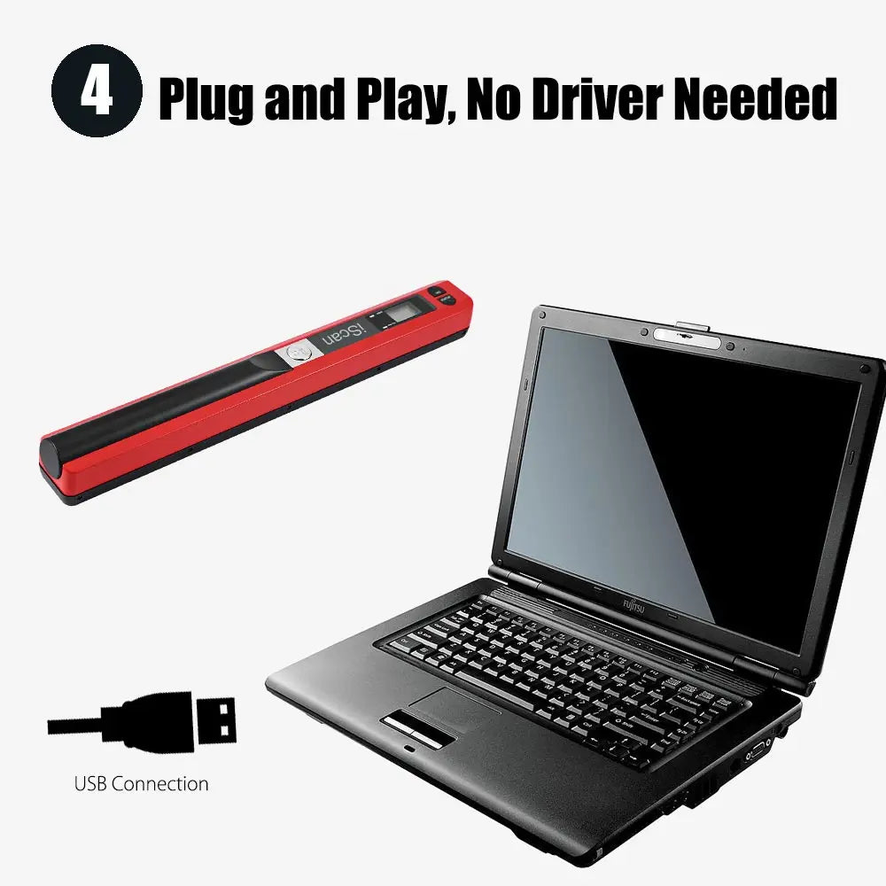 iScan Mini Portable Scanner 900DPI LCD Display JPG/PDF Format Document Image Iscan Handheld Scanner A4 Book Scanner