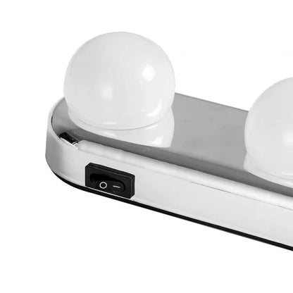 4 Bulb  Led Makeup Mirror Light Suction Cup Installation Dressing Table Vanity Light Bathroom Wall Lamp Battery Powered