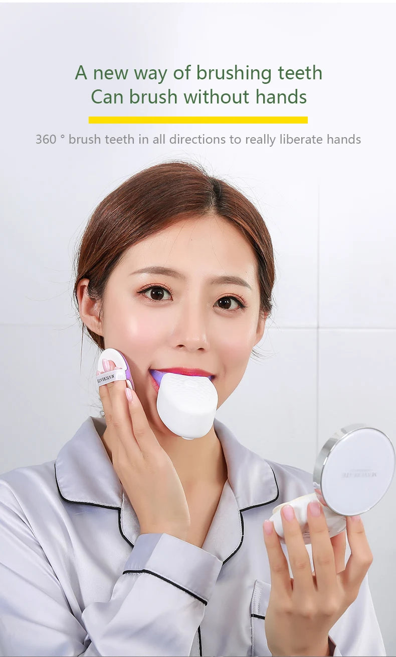 Intelligent U-Type Toothbrush 360 Degrees Sonic Electric Automatic with USB Charge Waterproof Silicon Head for Oral Care