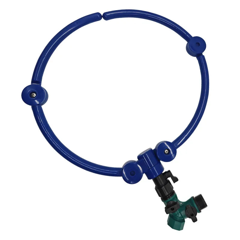 Tree Watering Ring Circle Sprinkler, Irrigation System with Y Hose Splitter, Outdoor Plants, Tree Watering, 360 °