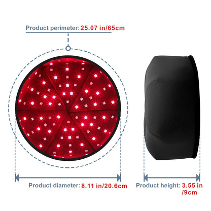 Red Light Therapy Hat Near Infrared LED Treatment Cap for Hair Growth Head Relaxation Scalp Relief Prevention Loss Device