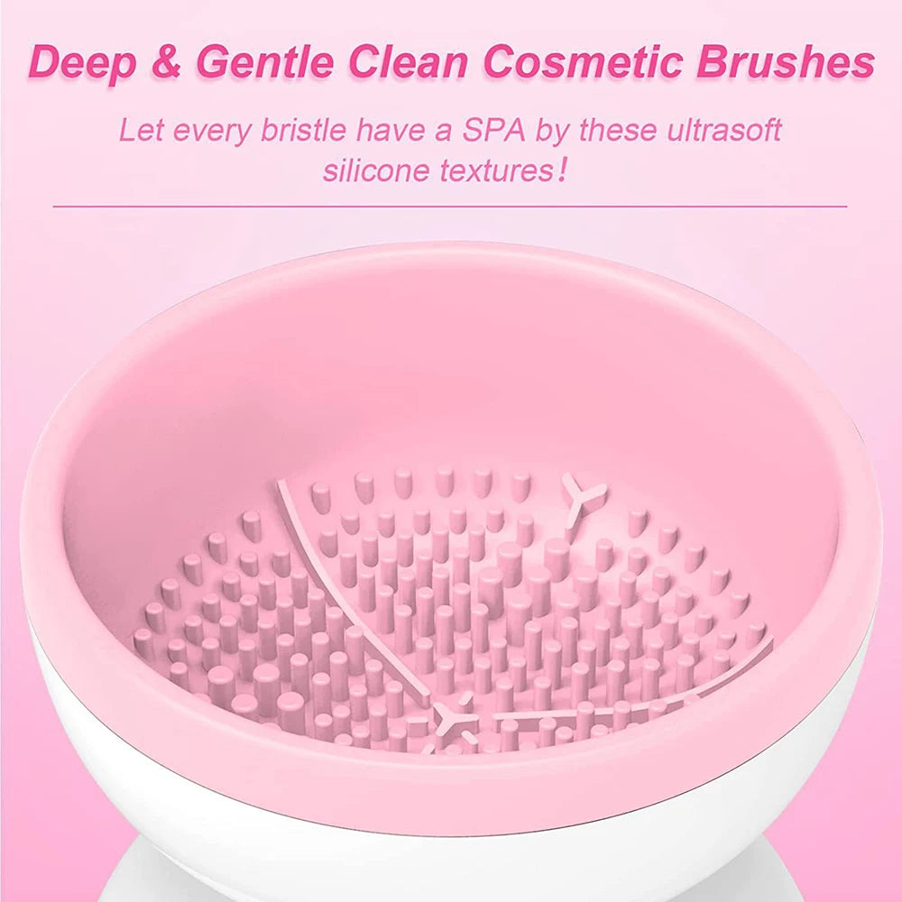 NEW 1PCS Electric Makeup Brush Women Cleaner Automatic Silicone Washing Spinner Makeup Products USB Cleaning Tools & Accessories