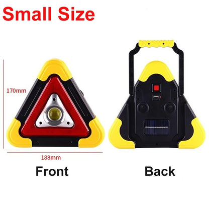 3 in 1 Solar Emergency Triangular Warning Light Safety Emergency Breakdown Alarm Lamp Portable Solar Light For Camping Workin