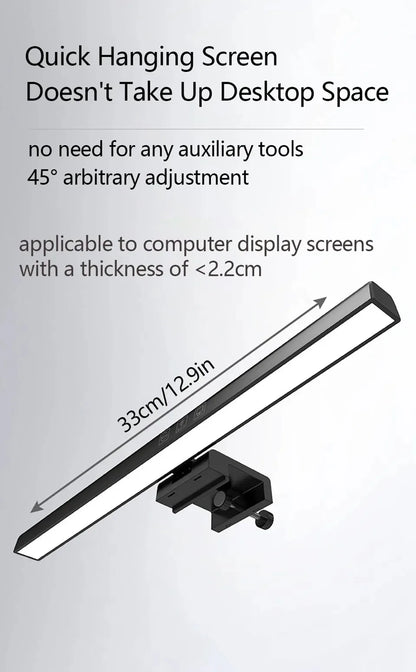 LED Desk Lamp Monitor Light Bar PC Computer Dimmable Screen Light 33cm 50cm Office Study Reading Hanging Table Lamp USB Powered