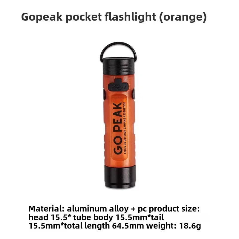 GOPEAK New Pocket Mini Flashlight Outdoor Key Clip Cap Ambient Led Long Endurance Disaster Relief Emergency 5050 Small Light